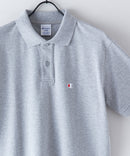 CHAMPION チャンピオン ワンポイント 鹿の子 ポロシャツ  C3-X35 男女兼用 ブランド コットン 綿100％ カジュアル ゴルフ テニス 衣替え 入学 卒業 新生活