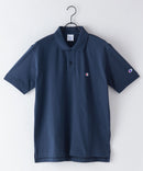 CHAMPION チャンピオン ワンポイント 鹿の子 ポロシャツ  C3-X35 男女兼用 ブランド コットン 綿100％ カジュアル ゴルフ テニス 衣替え 入学 卒業 新生活