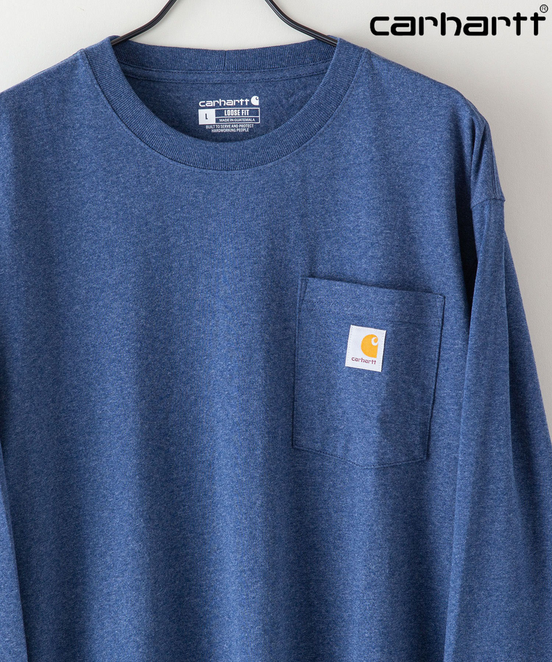 【公式通販限定取扱商品】CARHARTT カーハート Workwear Pocket LS T-Shirt ワンポイント ポケット ロンT ビッグ シルエット ロングスリーブTシャツ 長袖 K126