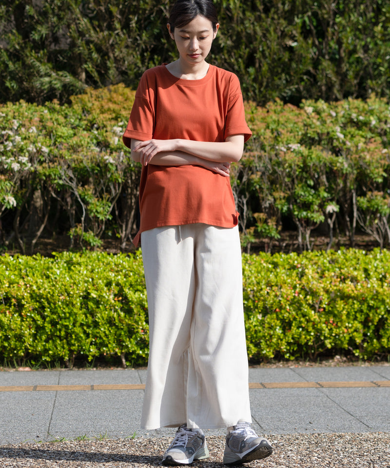 汗染み 目立ちにくい ZEROSTAIN ローカル サイド スリット Tシャツ ゼロステイン レディース