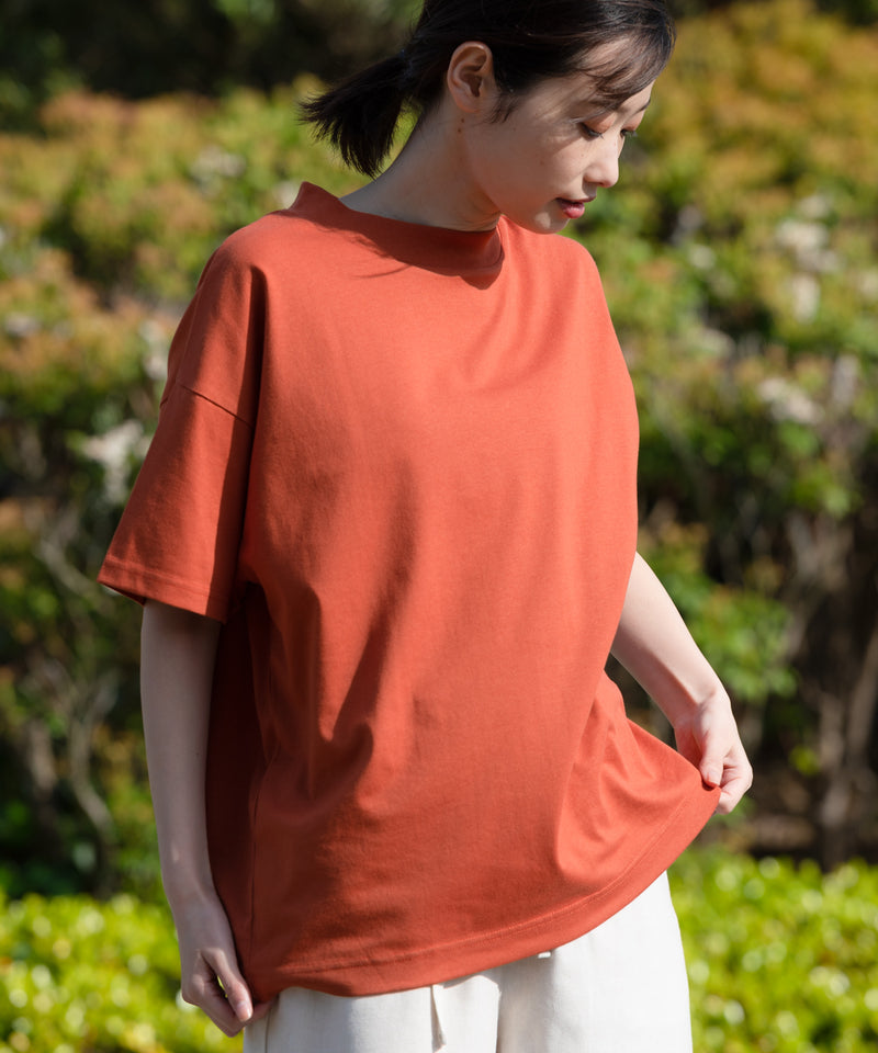 汗染み 目立ちにくい ZEROSTAIN リブ Uネック Tシャツ ゼロステイン レディース