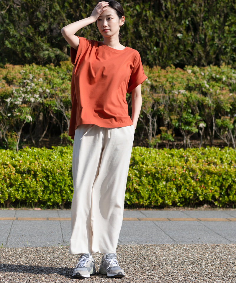汗染み 目立ちにくい ZEROSTAIN ローカル ラウンド へㇺ Tシャツ ゼロステイン 裾後ろ下がり レディース