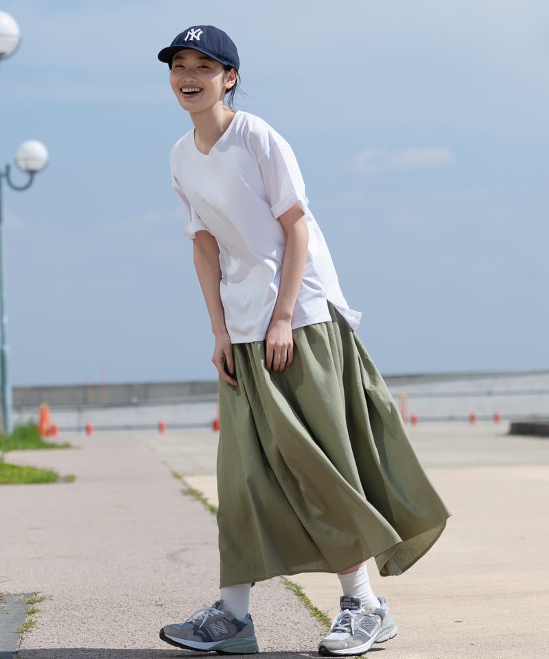 汗染み 目立ちにくい ZEROSTAIN ローカル サイド スリット Tシャツ ゼロステイン レディース