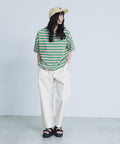 マルチボーダー BIG Ｔシャツ 韓国風 ファッション オルチャン