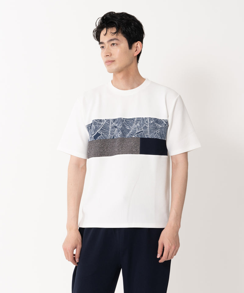 快適ファンクション ストレッチ速乾 イージーケア ドライワッフルパネル切り替えTシャツ
