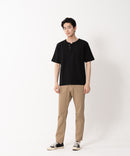 快適ファンクション ストレッチ速乾 イージーケア ドライリップルネックデザインTシャツ