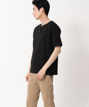 快適ファンクション ストレッチ速乾 イージーケア ドライリップルネックデザインTシャツ