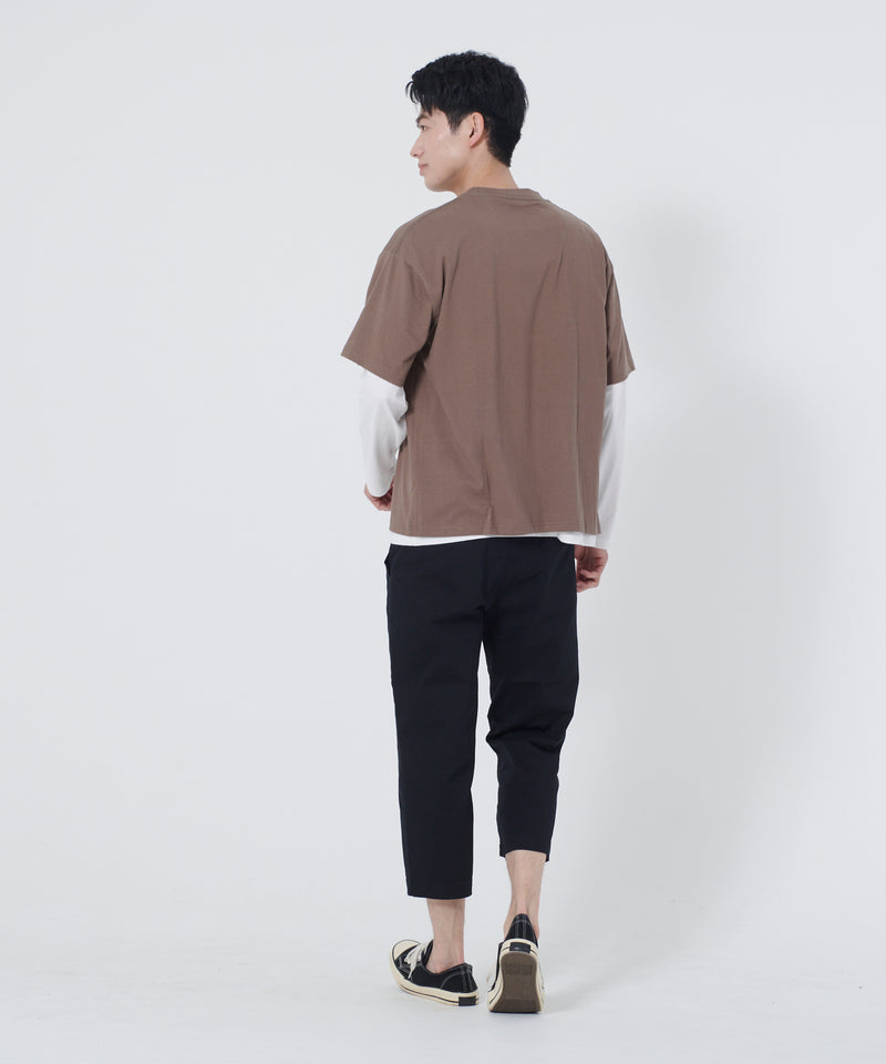 ストレッチ デニム ツイル クロップドパンツ