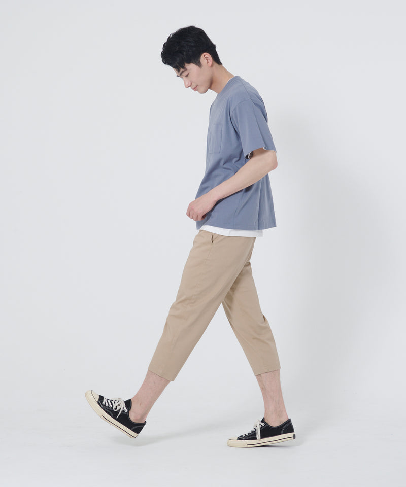 ストレッチ デニム ツイル クロップドパンツ